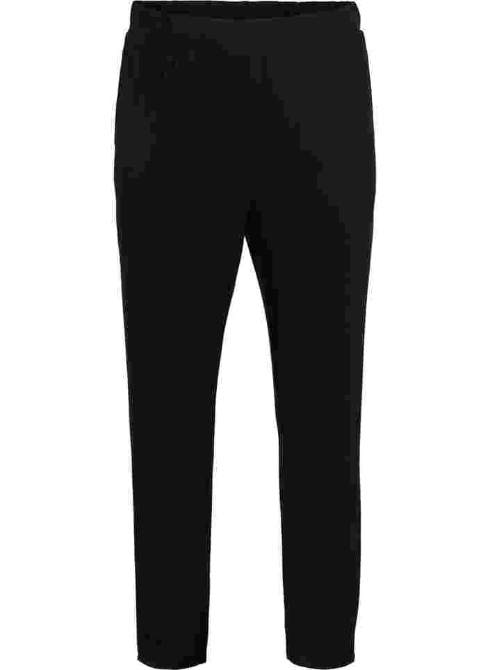 Pyjamahose aus Viskose mit lockerer Passform, Black, Packshot image number 0