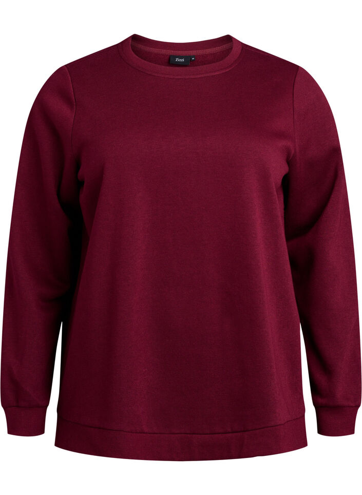 Sweatshirt mit Fransen, Dunkles Bordeaux, Packshot image number 0