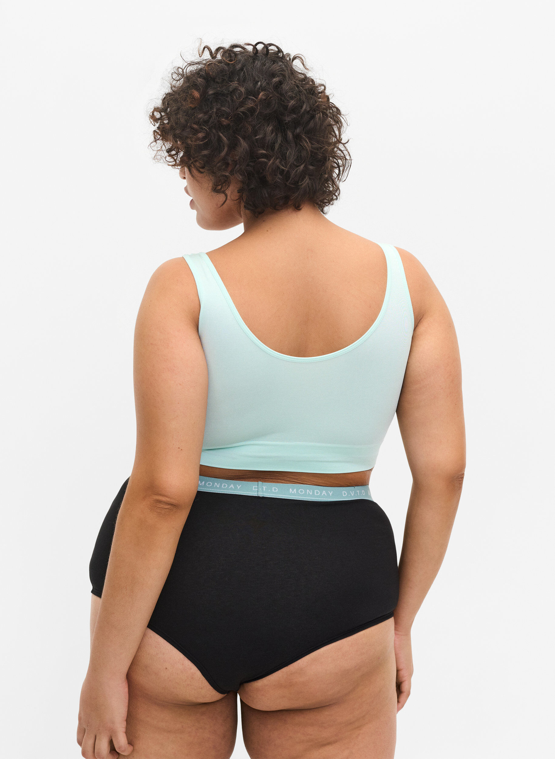 Zizzi 7er-Pack Hipster aus Baumwolle mit Wochentagen, Multi Pastel Pack, Model image number 1