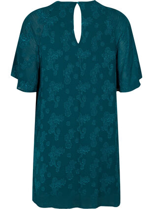 Kleid mit Struktur und kurzen Ärmeln, Ponderosa Pine, Packshot image number 1