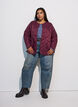 Steppjacke mit Druckkn&ouml;pfen und Rundhalsausschnitt, Dunkles Bordeaux, Model image number 1