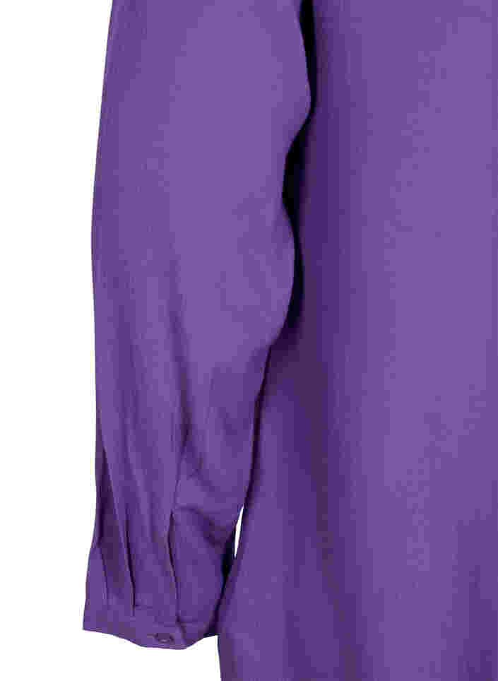 	 Viskose-Tunika mit V-Ausschnitt, Deep Lavender, Packshot image number 3