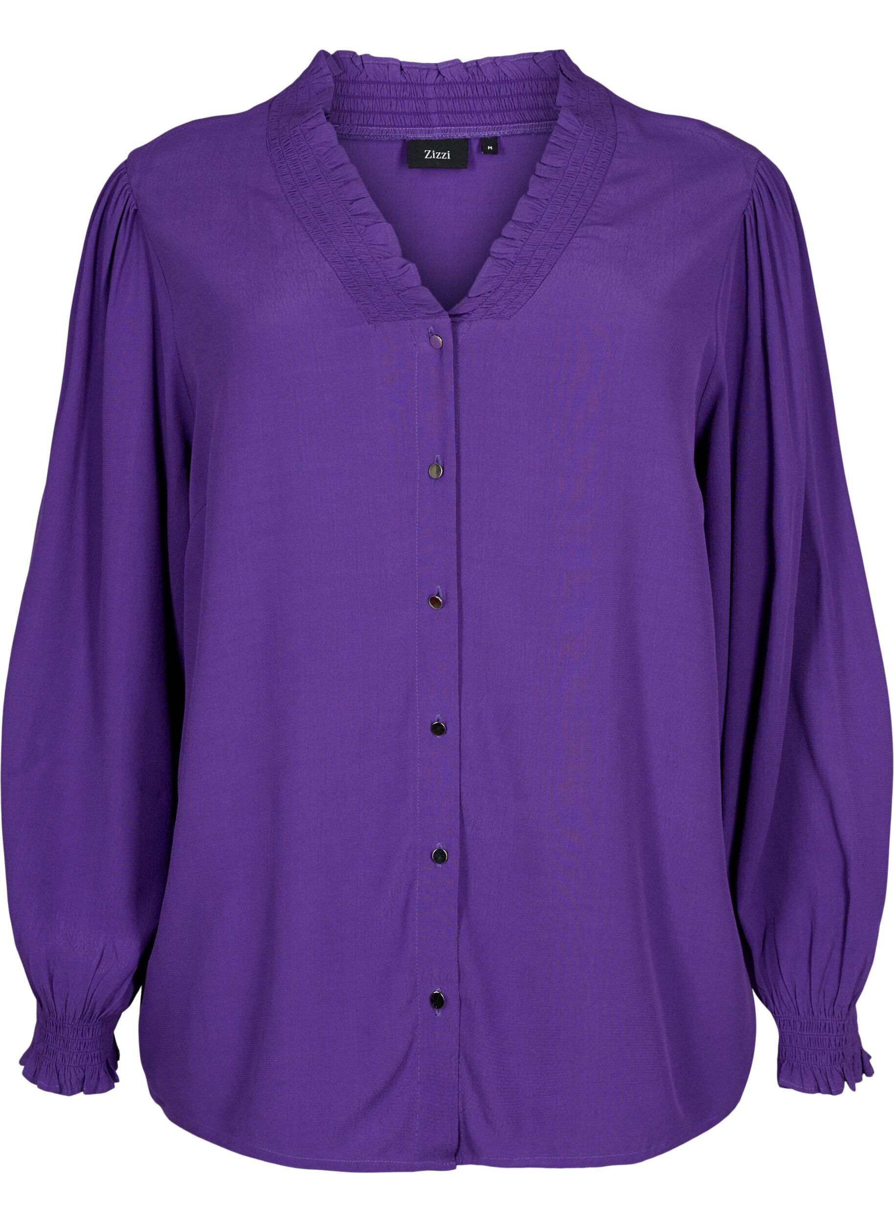 Zizzi Lang&auml;rmlige Bluse aus Viskose, Heliotrope, Packshot image number 0