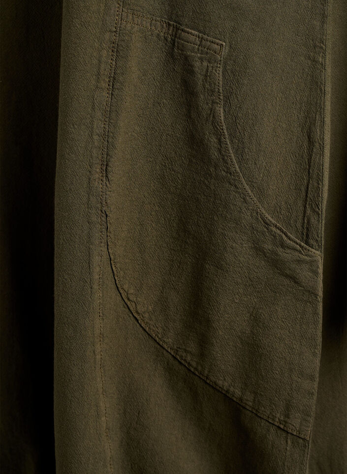 Kurzarm Kleid aus Baumwolle, Gr&uuml;n, Packshot image number 3
