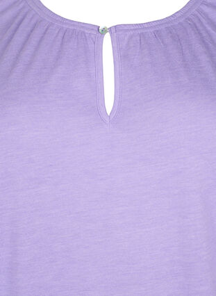 Melange Bluse mit kurzen Pins, Violet Tulip Mel., Packshot image number 2