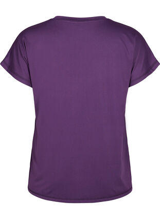 Lockeres Trainings-T-Shirt mit V-Ausschnitt, Purple Pennant, Packshot image number 1