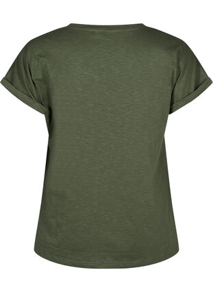 Bedrucktes T-Shirt aus Bio-Baumwolle, Thyme w. Black Print, Packshot image number 1