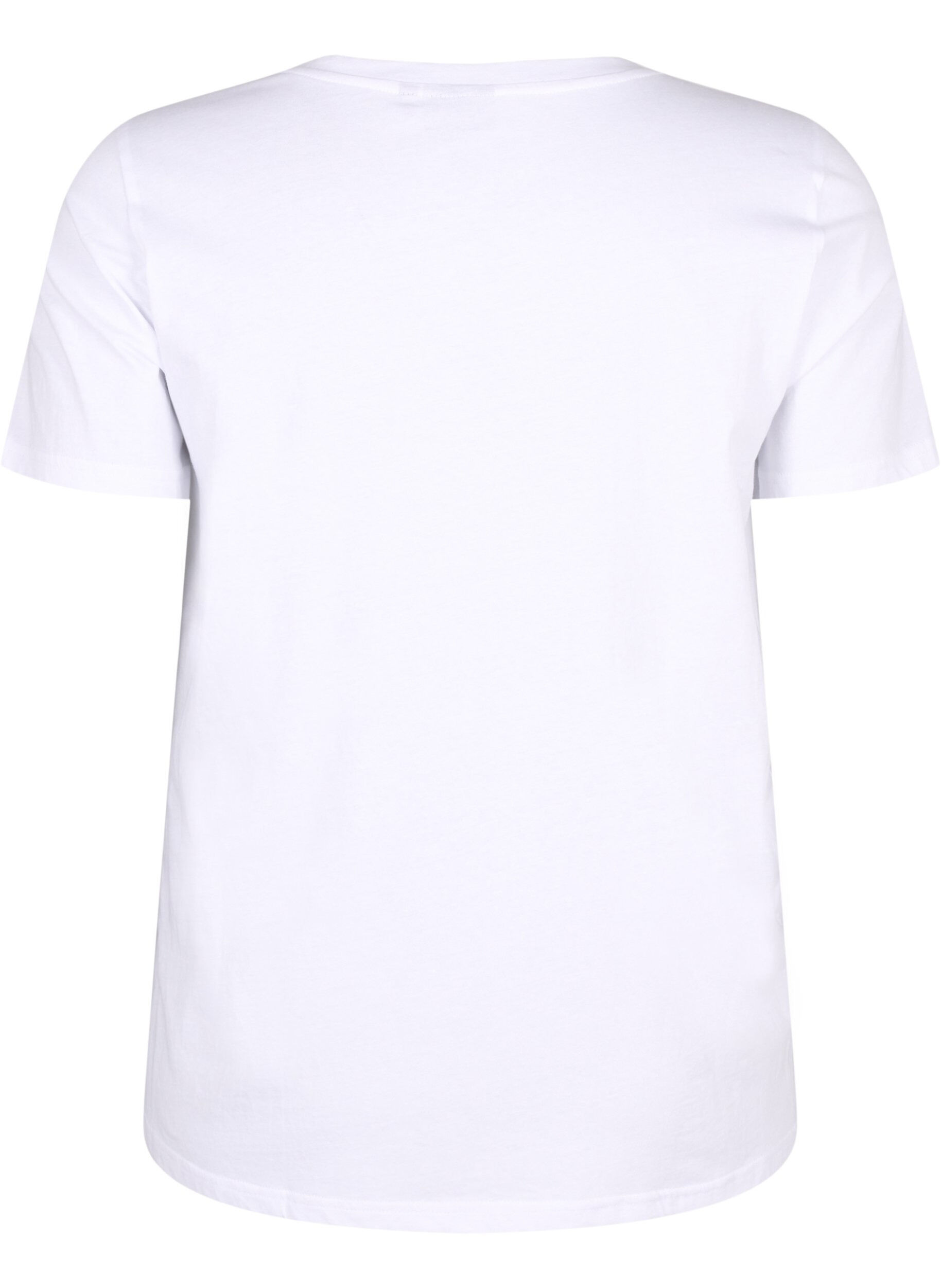 Zizzi T-Shirt mit Strasssteinen, B.White W.Rhinestone, Packshot image number 1