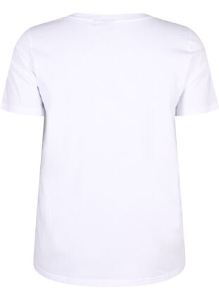 T-Shirt mit Text-Motiv, B.White W.Rhinestone, Packshot image number 1