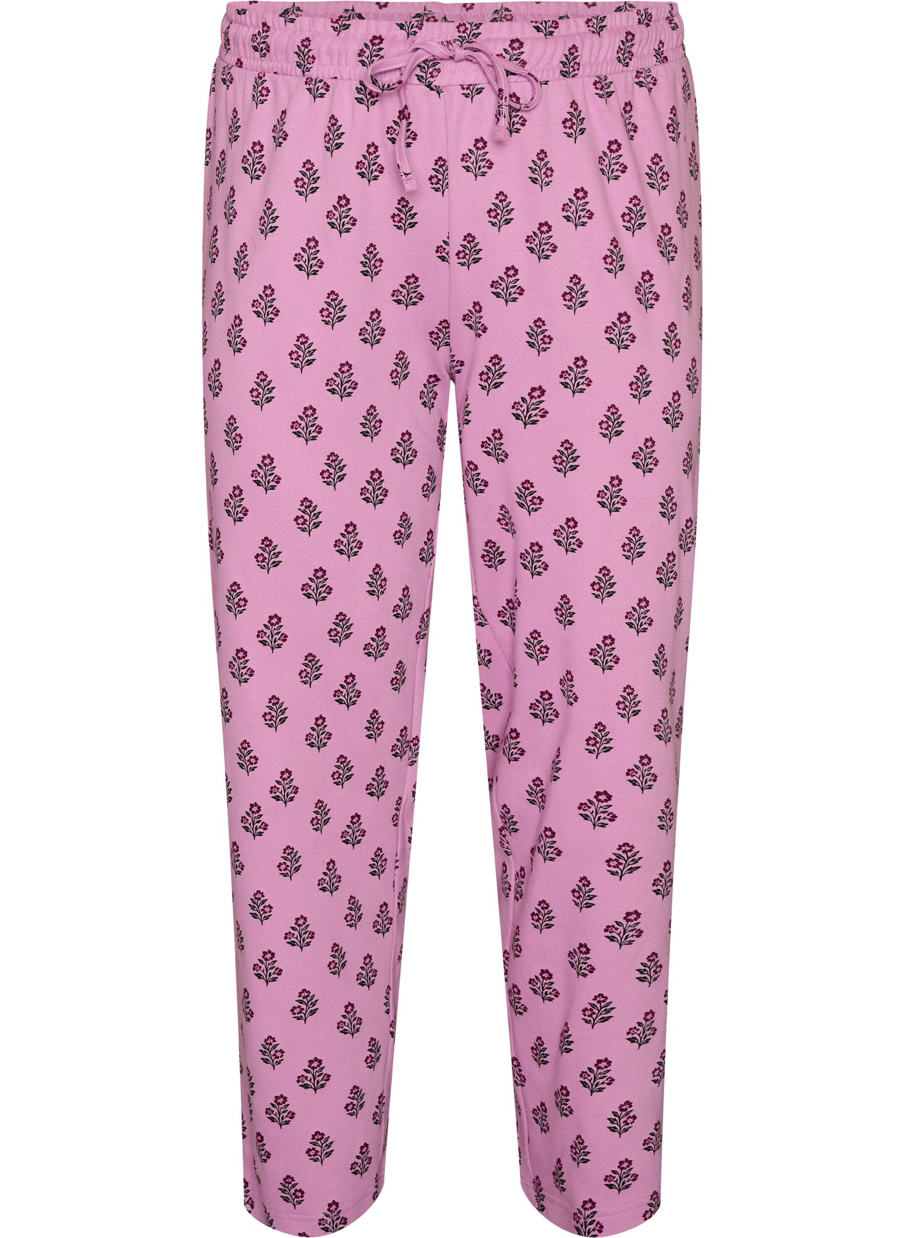 ZizziBaumwoll-Pyjamahose mit hohem Bund, Rot, Packshot image number 0