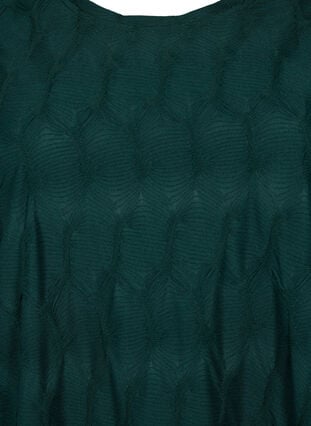 FLASH - Kleid mit Textur und 3/4 Ärmeln, Scarab, Packshot image number 2