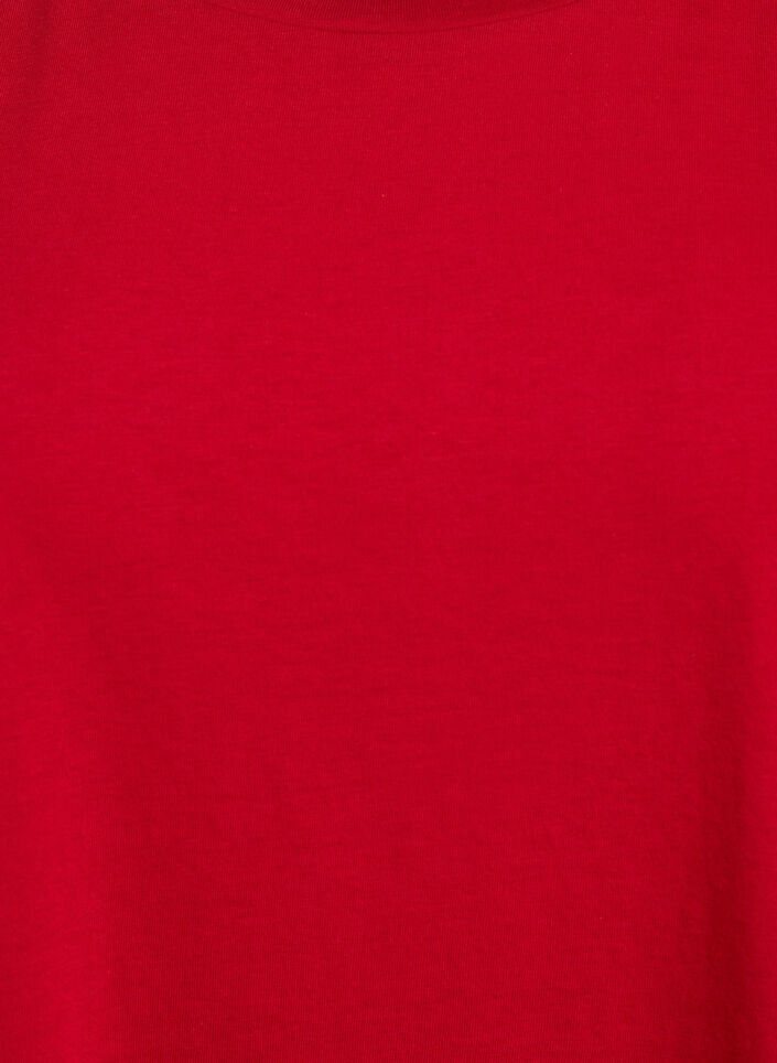 Kurzärmeliges T-Shirt aus einer Baumwollmischung, Rot, Packshot image number 2
