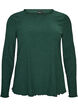 Strukturierte Bluse mit Wellenkanten, Gr&uuml;n, Packshot image number 0