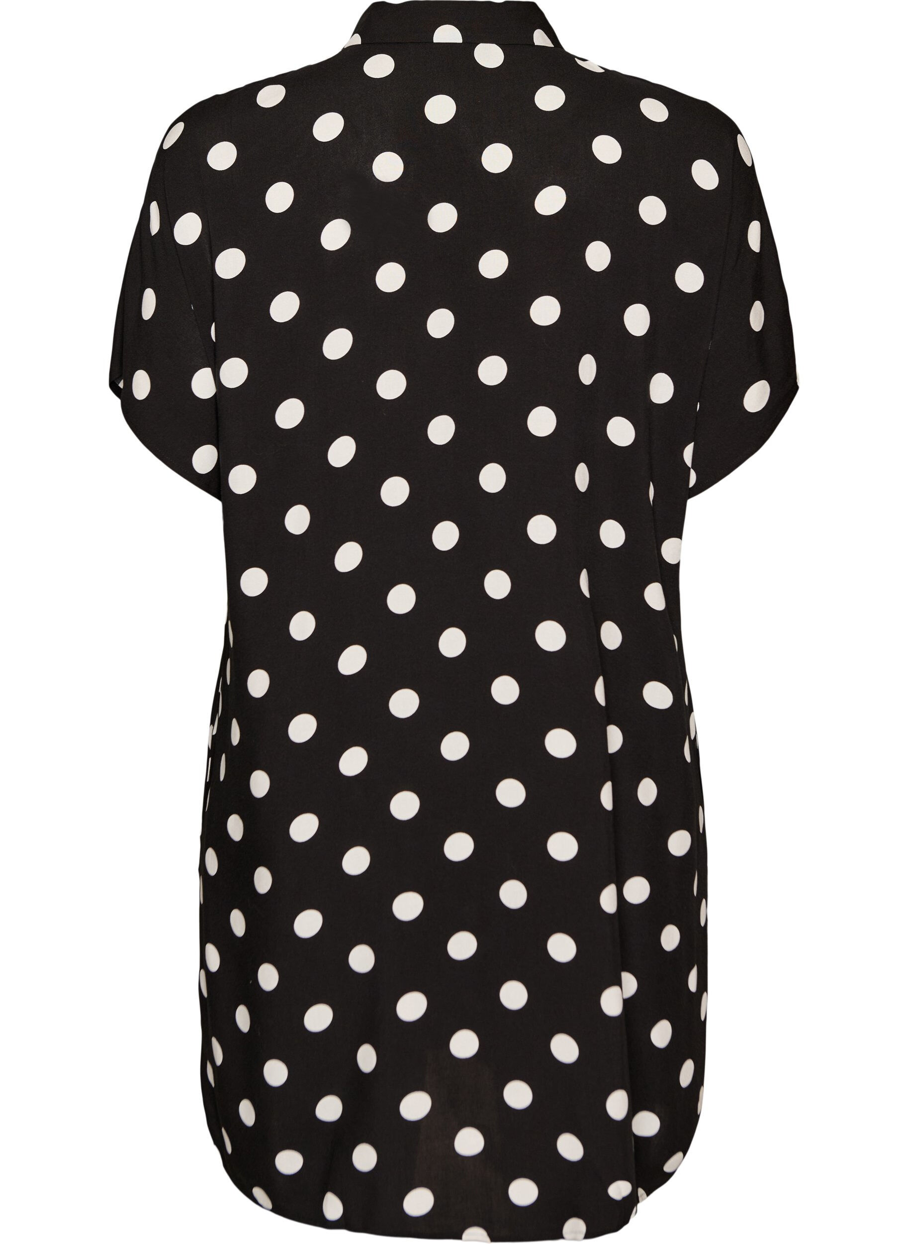 Zizzi Locker geschnittenes langes Hemd aus Viskose, Vanille, Packshot image number 1