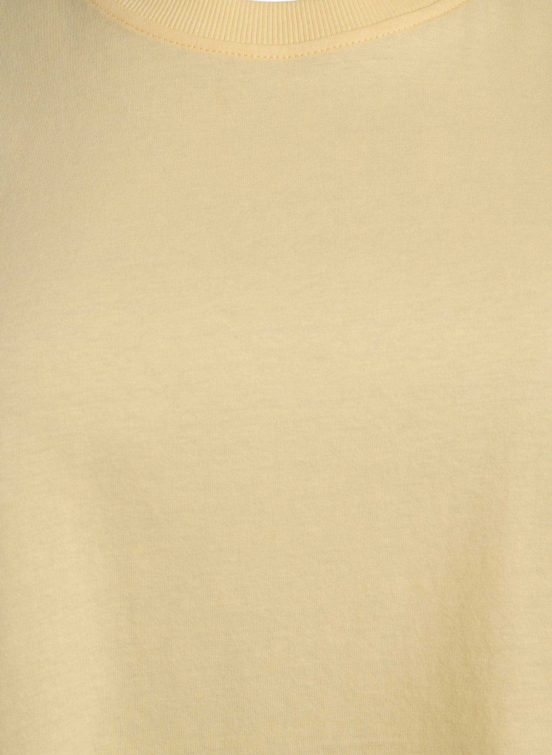 Zizzi Basic-T-Shirt aus Baumwolle mit Rundhalsausschnitt, Gelb, Packshot image number 2