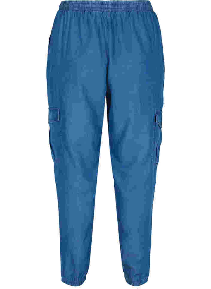  Cargohose im Denim-Look mit Taschen, Medium Blue, Packshot image number 1