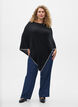 Feinstrickponcho, Schwarz, Model image number 1