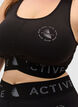 Sport-BH mit Textdruck, Black, Model image number 2