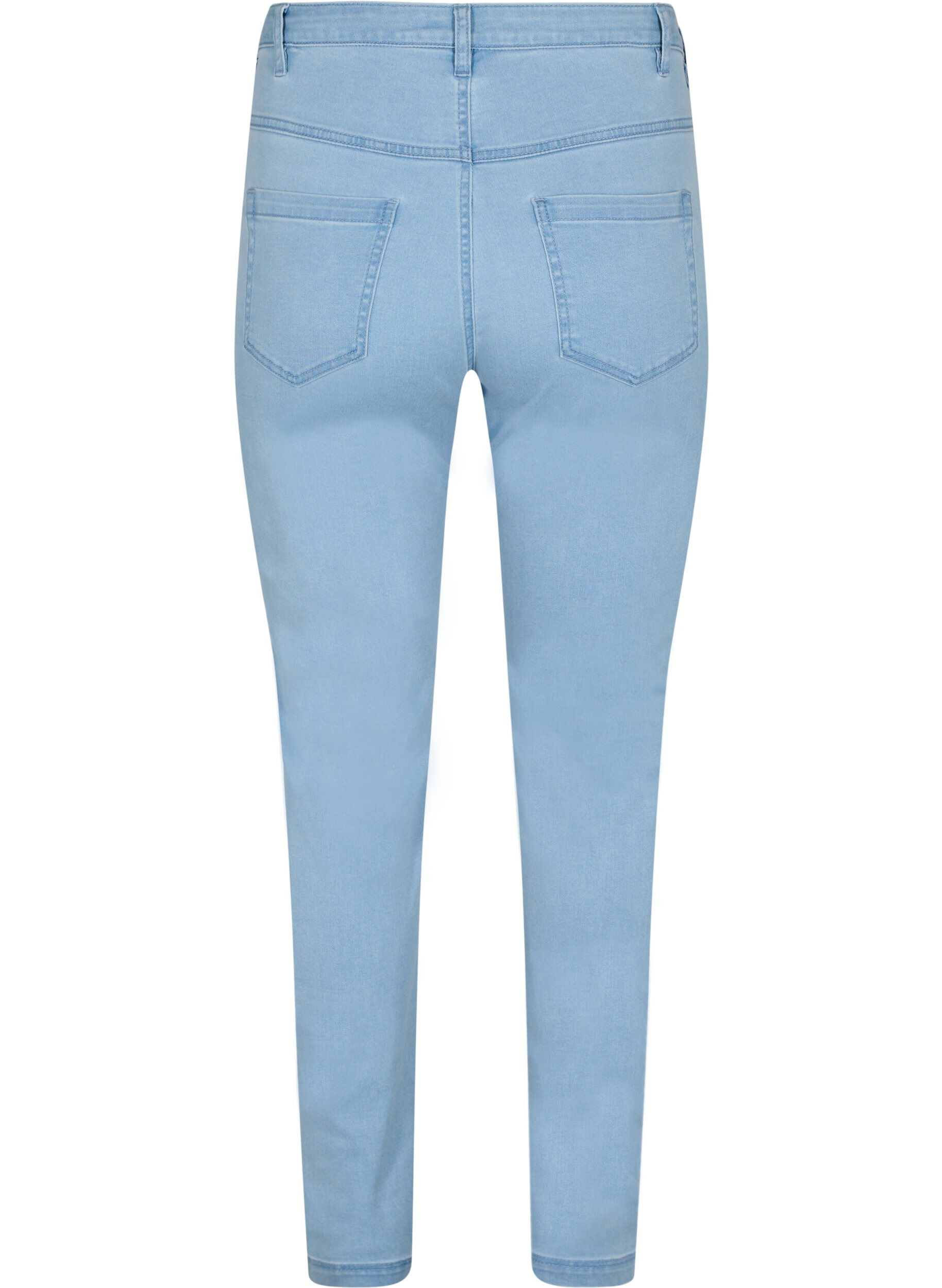 Zizzi Slim Fit Emily Jeans mit normaler Taillenh&ouml;he, Blau, Packshot image number 1