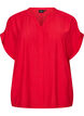 Bluse aus Viskose mit Kn&ouml;pfen und Struktur, Rot, Packshot image number 0