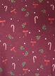 Nachtbluse mit Print, Dunkles Bordeaux, Packshot image number 2