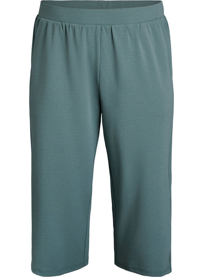 FLASH - Hochtaillierte Knickerbocker mit lockerem Schnitt, Gr&uuml;n, Packshot image number 0