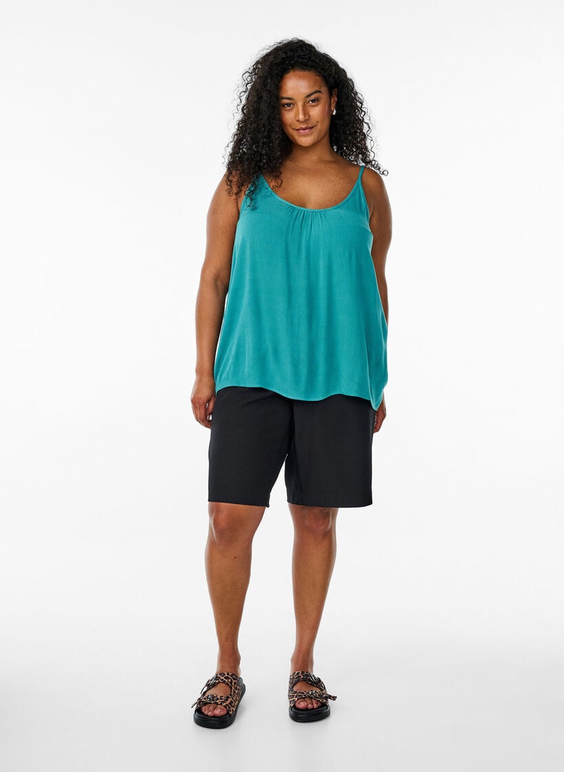 Tr&auml;gertop aus Viskose, Blau, Model image number 1
