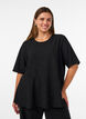 Sch&ouml;&szlig;chenbluse mit Glitzerstreifen, Schwarz, Model image number 0