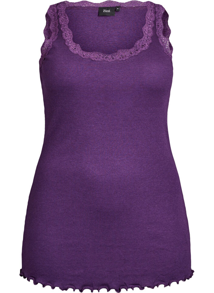 Spitzentop, Lila, Packshot image number 0