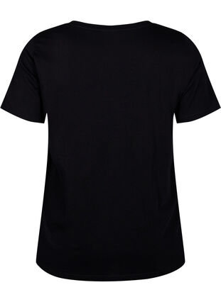 Baumwoll-T-Shirt mit Motiv, Black w. Face Foil, Packshot image number 1