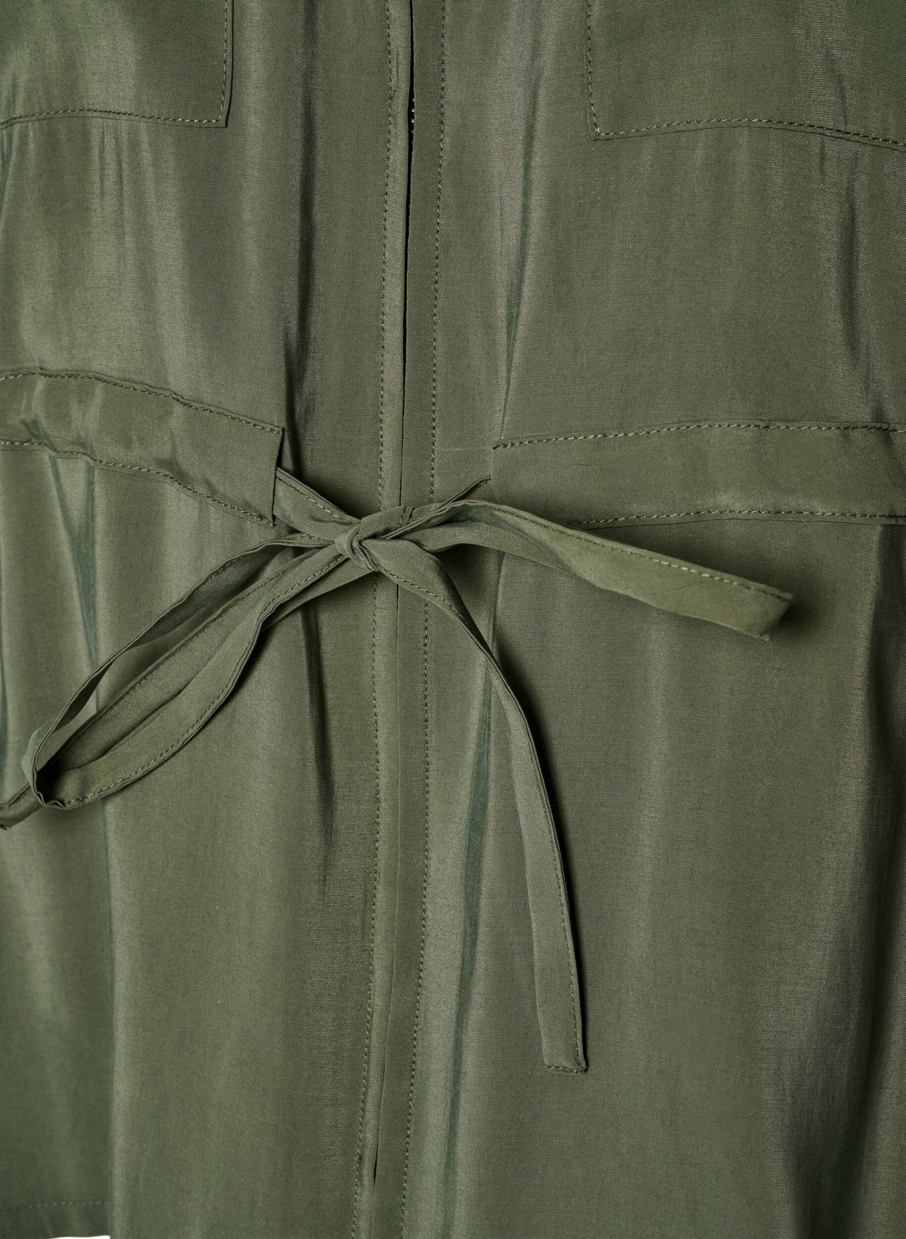 ZizziWeste aus Modal mit Rei&szlig;verschluss und Bindeg&uuml;rtel, Gr&uuml;n, Packshot image number 3