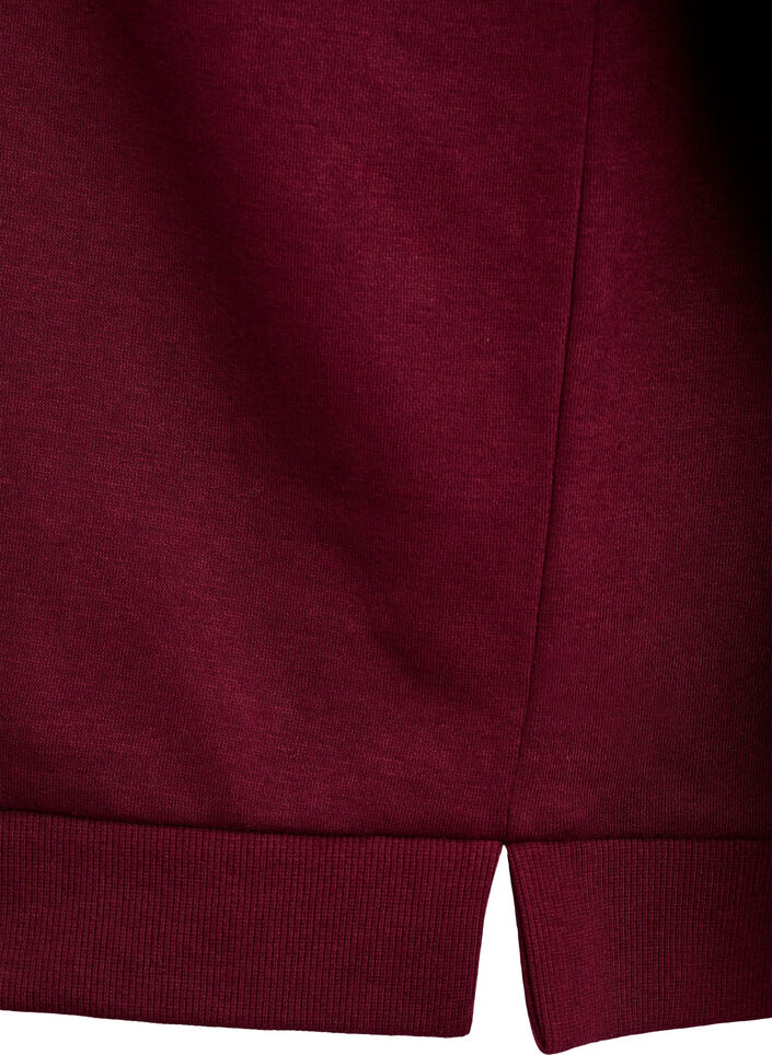 Sweatshirt mit Fransen, Dunkles Bordeaux, Packshot image number 3