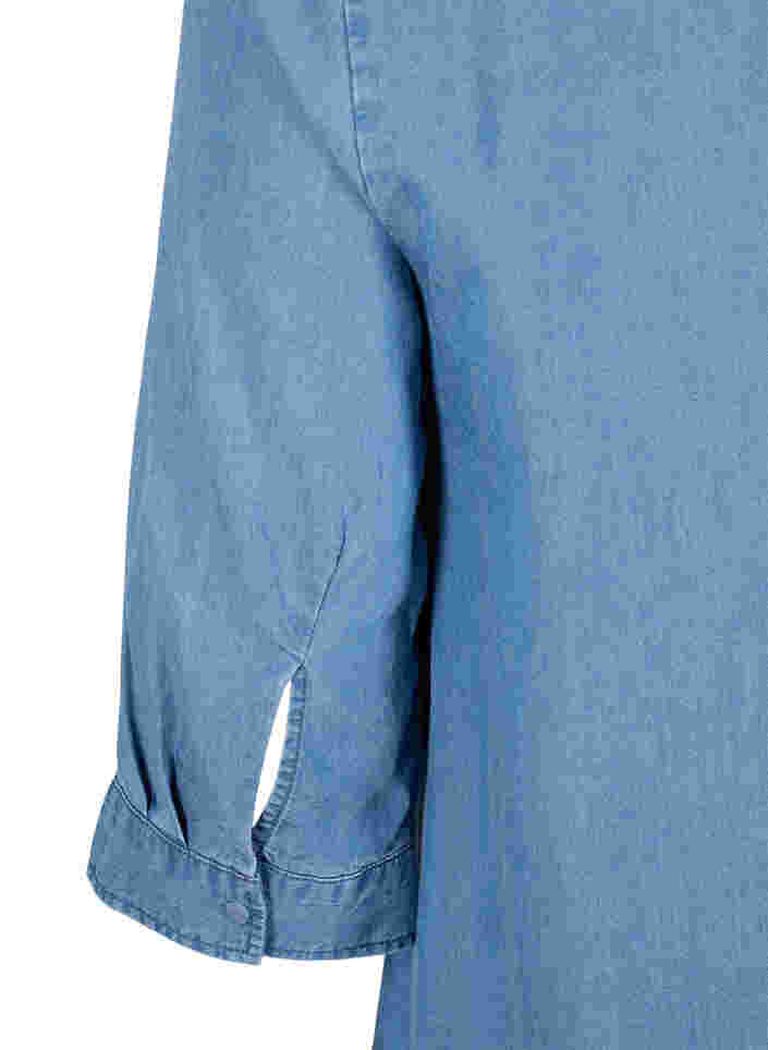 Tunika mit 3/4-Ärmeln, Blue denim, Packshot image number 3