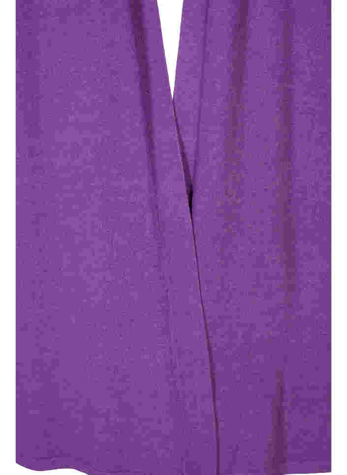 Strickcardigan mit Seitenschlitz und Rippung, Purple Magic Mel., Packshot image number 2