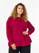 Bluse mit Spitzendetail, Red Plum, Model image number 0