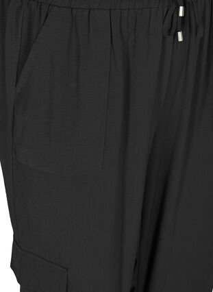 Lockere Hose mit Seitentaschen, Black, Packshot image number 2