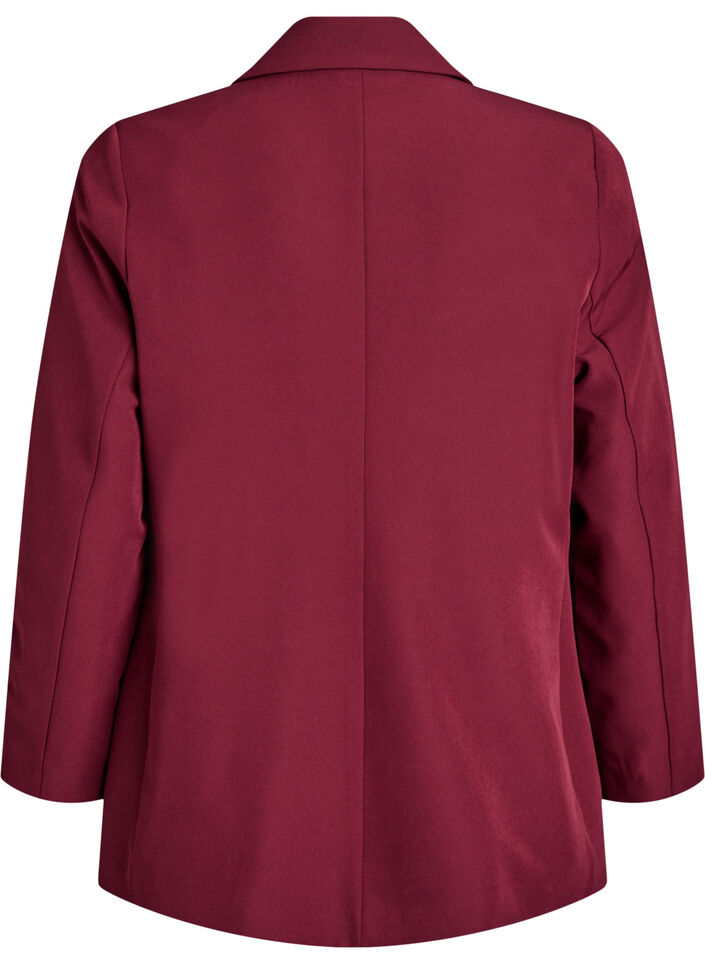 Klassischer Blazer mit Knopfverschluss, Rot, Packshot image number 1