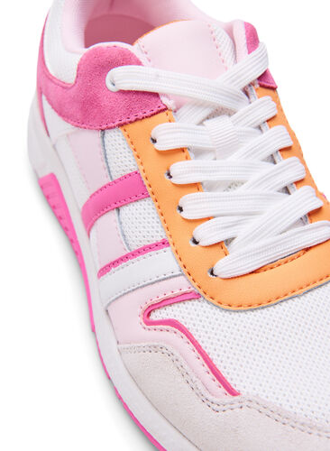 Sneakers mit weiter Passform, White Pink, Packshot image number 2