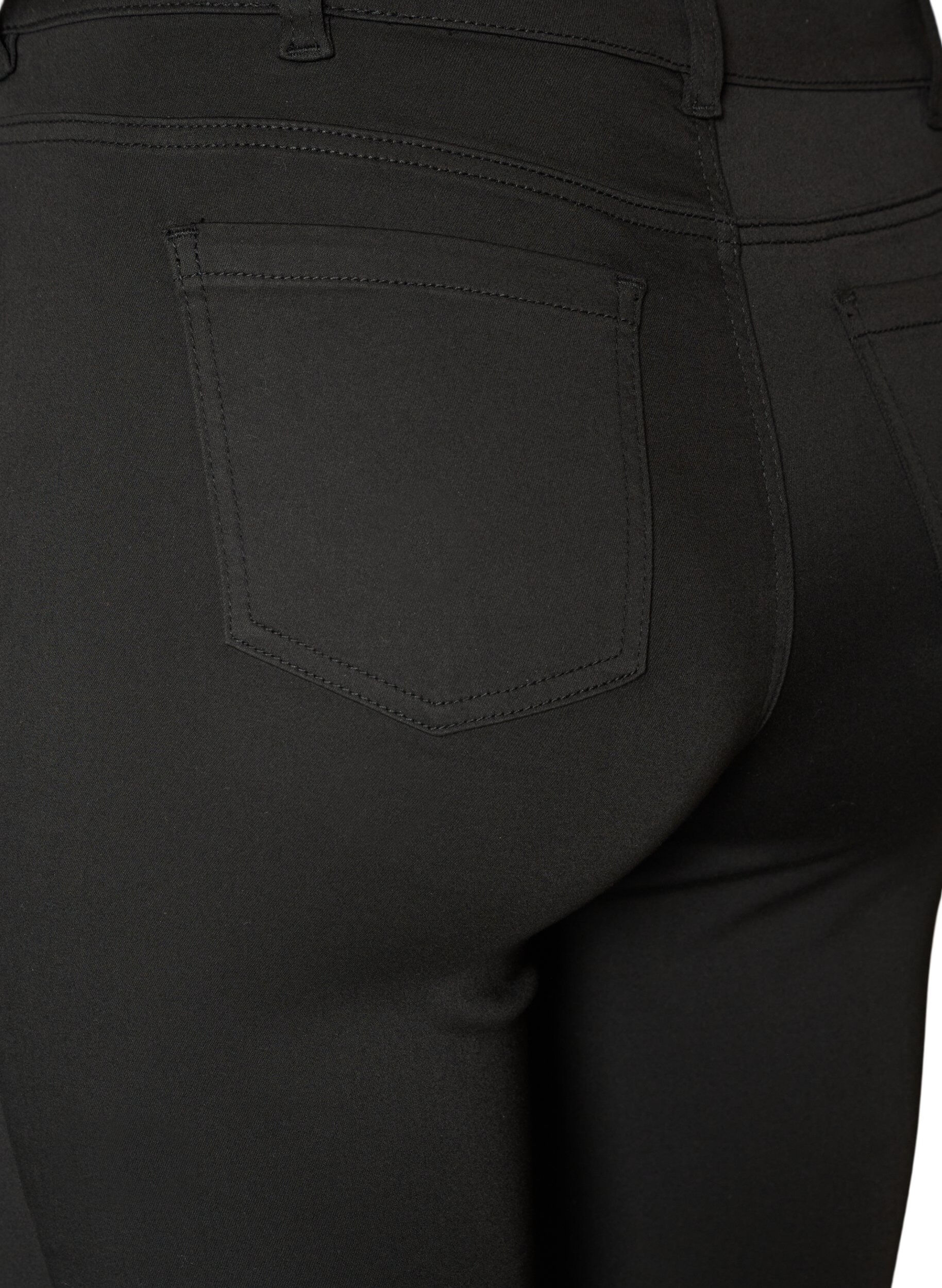 ZizziEmily Stay Black Jeans mit normaler Taille, Schwarz, Packshot image number 3