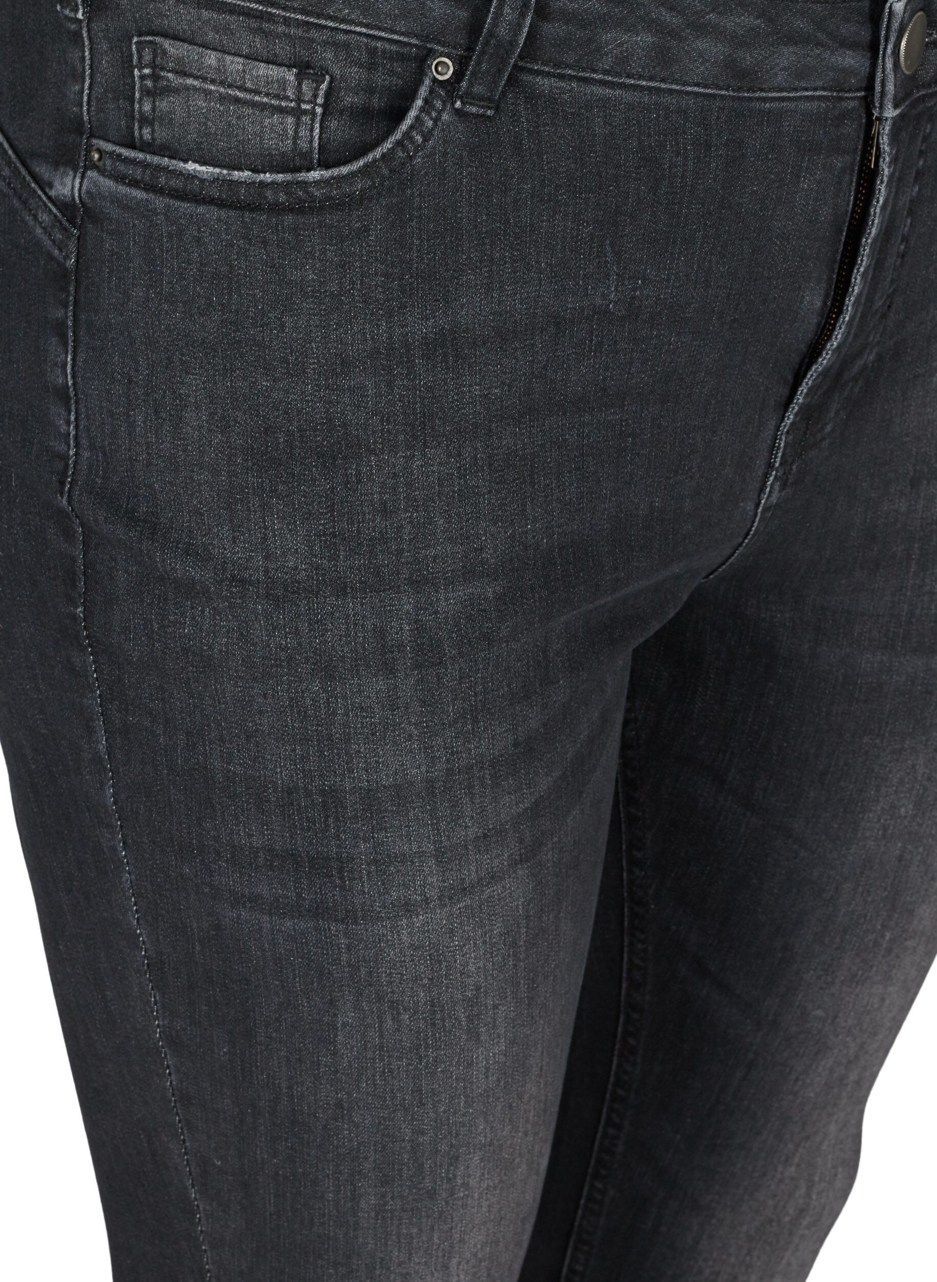 Zizzi Amy Jeans, Grey Denim, Packshot image number 2