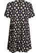 Gemustertes Kleid mit Eins&auml;tzen, Schwarz, Packshot image number 1