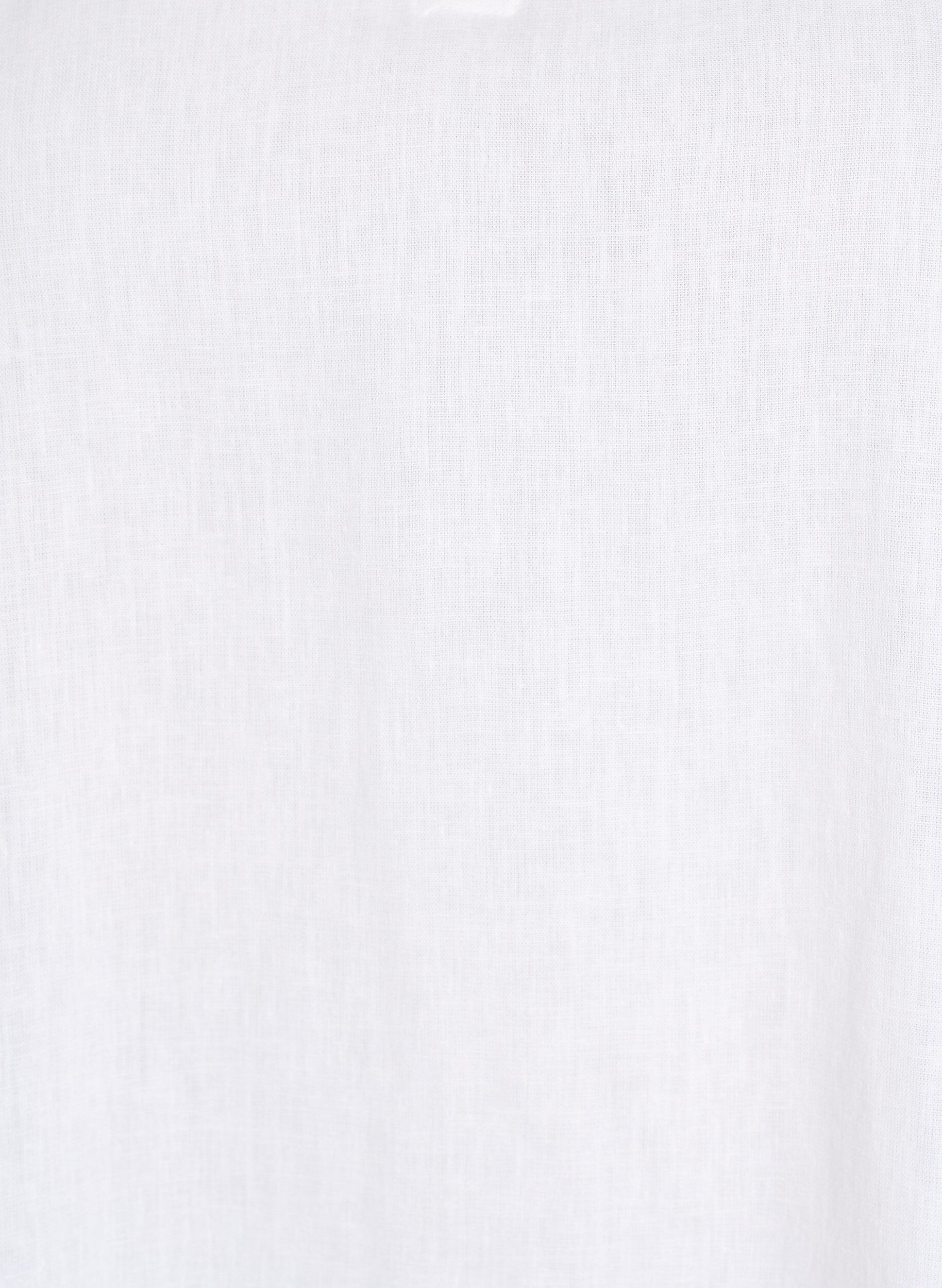 Zizzi Bluse aus Leinen und Viskose mit 1/2-&Auml;rmeln, Wei&szlig;, Packshot image number 2