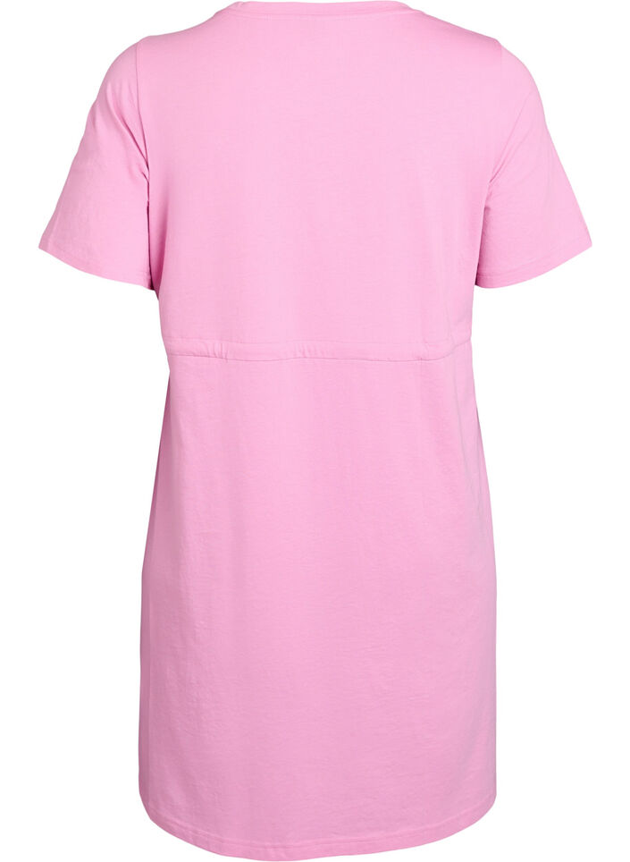 FLASH – Kurzes T-Shirt-Kleid mit Bindegürtel, Pink, Packshot image number 1