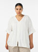 Viskosebluse mit Crochet-Besatz und Kn&ouml;pfen, Vanille, Model image number 0