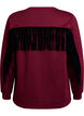 Sweatshirt mit Fransen, Dunkles Bordeaux, Packshot image number 1