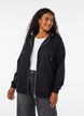 Kapuzensweatshirt mit Rei&szlig;verschluss und Taschen, Schwarz, Model image number 0