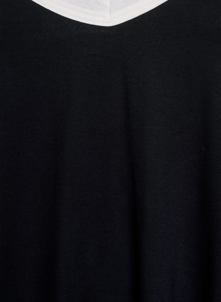 Nachthemd mit Trägern und V-Ausschnitt, Schwarz, Packshot image number 2