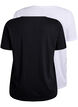 FLASH - 2er-Pack T-Shirts mit V-Ausschnitt, Black/White, Packshot image number 1
