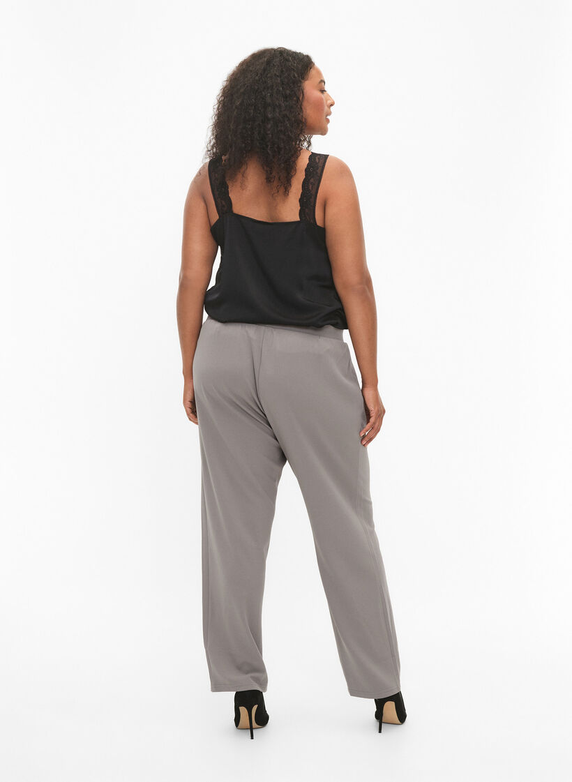 Hose mit gerader Passform, Beige, Model image number 1