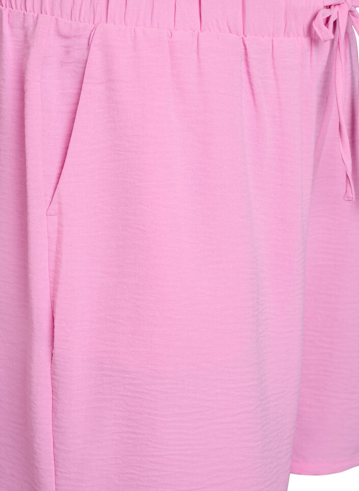 Kurze Hose mit Taschen und elastischem Bund, Pink, Packshot image number 2